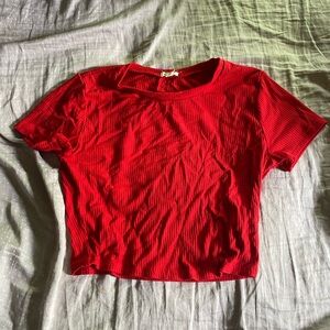 red crop top
